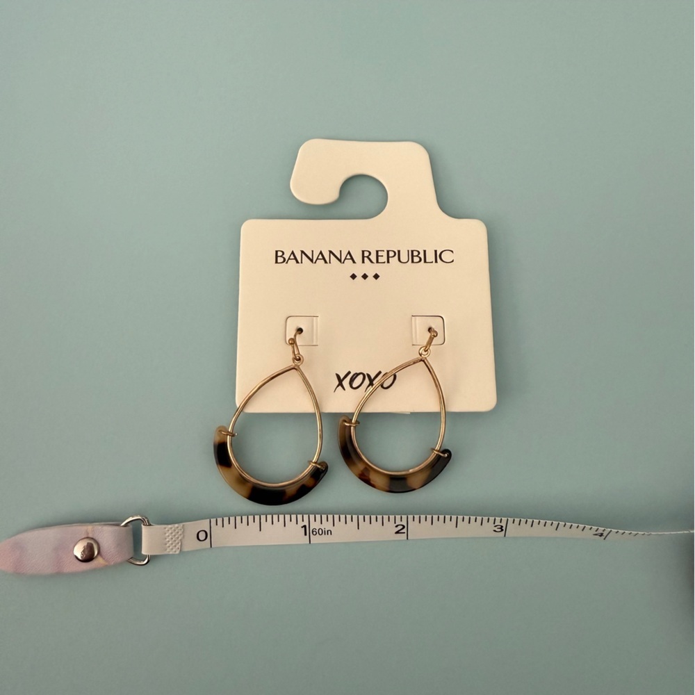 Banana Republic Factory-Earring-Set-Lot-Bundle-Gold-Tortoiseshell-Hoops-Studs - Picture 7 of 8